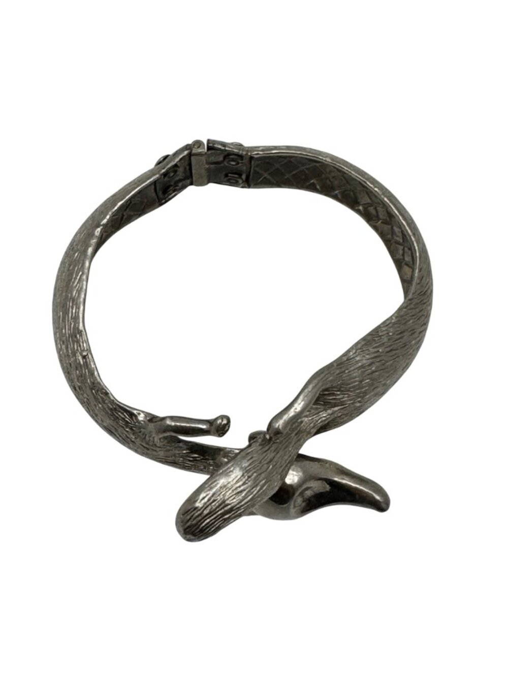 Castlecliff Fox Clamper Bracelet Silver-Tone Cuff Bracelet Animal Statement - Picture 8 of 9